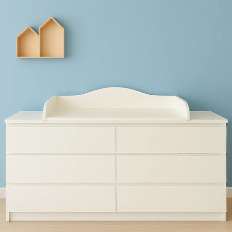Hvid vikleindsats, passer til 160 cm bred MALM kommode med front
