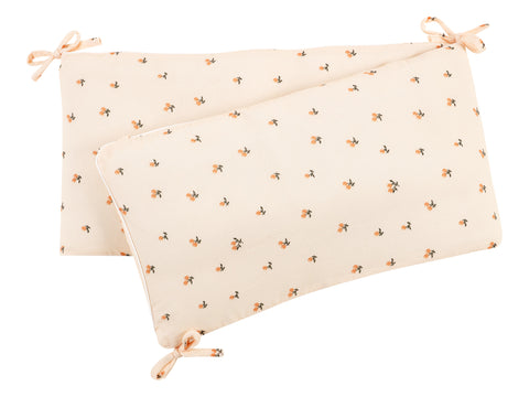 Bed border muslin kirsebær