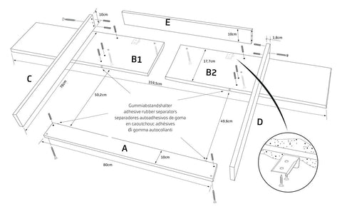 Wickelaufsats hvid passer til 160 cm bred HEMNES kommode med blændplade (Kopi)
