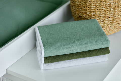 Pusleunderlag dobbelt crepe grøn jade