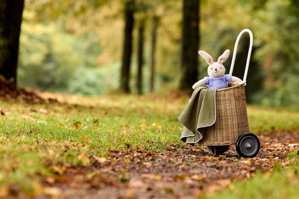 Babydecke Doppelkrepp Herbstgrün – Lifestyle