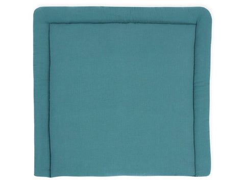 Wickelauflage Musselin – nilblau, Ansicht von oben