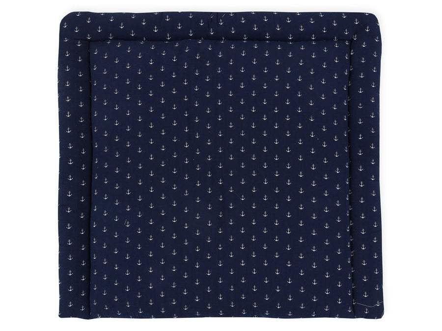 Muslin mørkeblåt anker