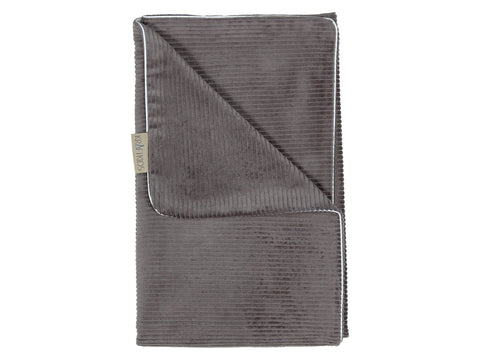 Babydecke Breitcord Grau – Detail