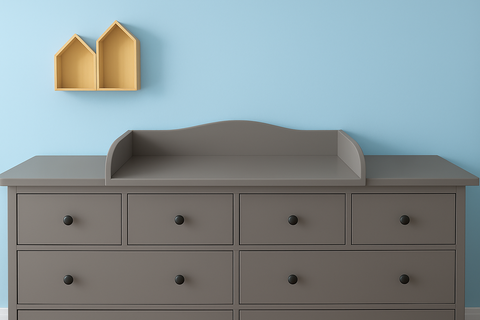 Udskiftningsbeslag hvid velegnet til 160 cm bred HEMNES kommode med panel