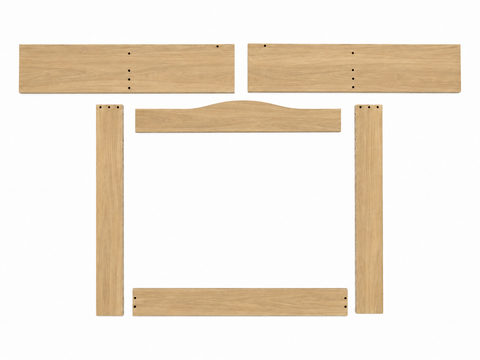 Pusleplade til ANKARUDDEN-kommode med 6 skuffer og 2 indvendige skuffer – egetræslook – pusleflade 78 × 78 cm