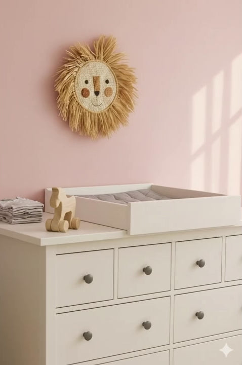 Wickelaufsatz hvid til tværgående bleskift, passer til brede og smalle HEMNES kommoder