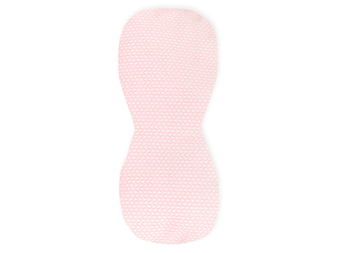 Bøvs klud små blade pink på hvidt