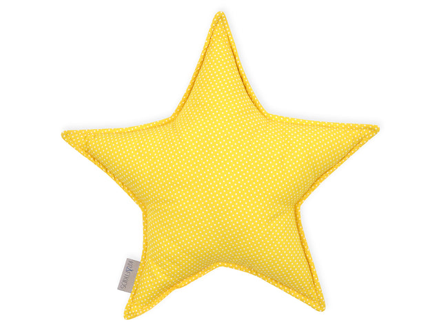 Stjernepude hvide prikker på gul