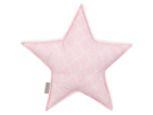 Stjernepude hvide halvcirkler på pastel pink