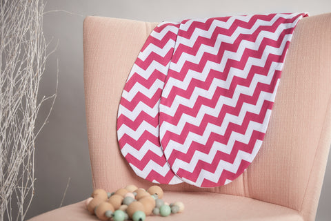 Ammepudebetræk chevron magenta