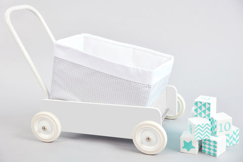 Kop små blade lysegrå på hvidt