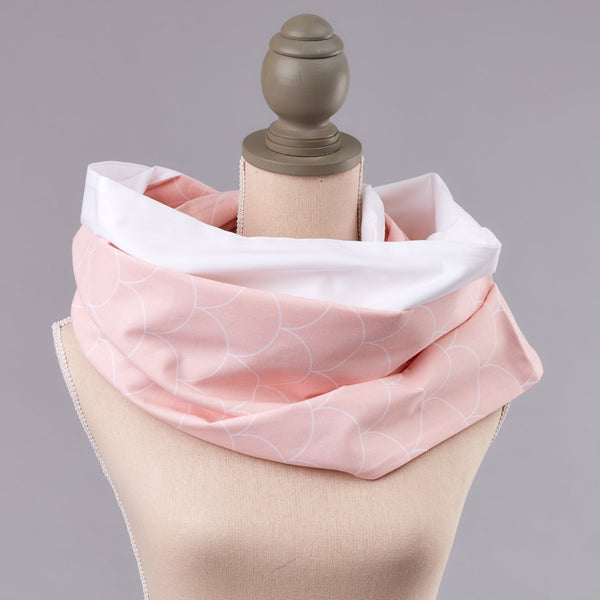 Ammeklud almindelig hvid hvid halvcirkler på pastel pink