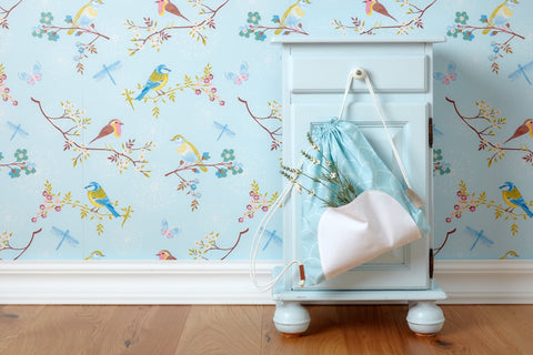 Gymnastiktaske hvide halvcirkler på pastel mynte