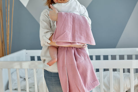 Babytæppe muslin pink