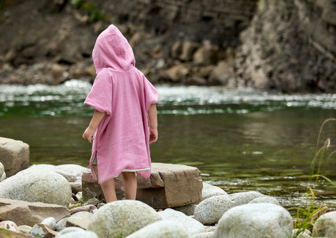 Pink Musselin Badeponcho