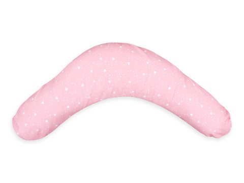 Kvalitets ammepude afrundede trekanter hvid på pink