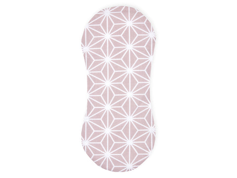 Hvid Diamante Burp Cloth på Cameo Pink