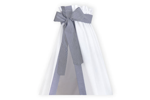 Sengehimmel tynde striber mørkeblå