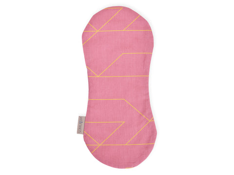 Bøvse stof guld linjer på pink