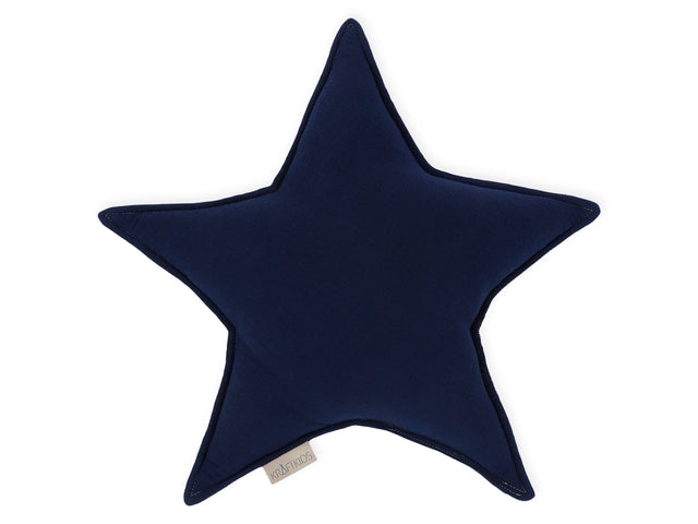 Stjernepude muslin mørkeblå