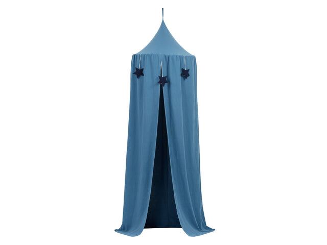 Hængende telt muslin blå