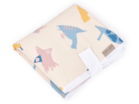 Rejsepusleunderlag Zoe's Dinosaurs på beige