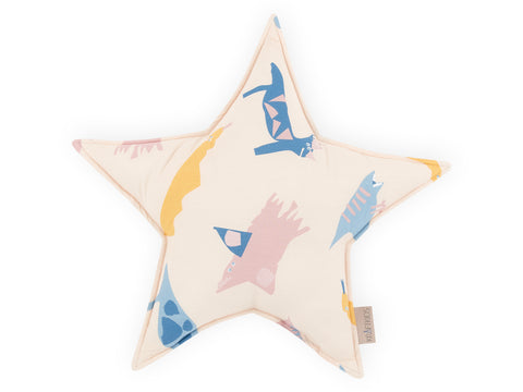 Stjernepude Zoes dinosaurer på beige